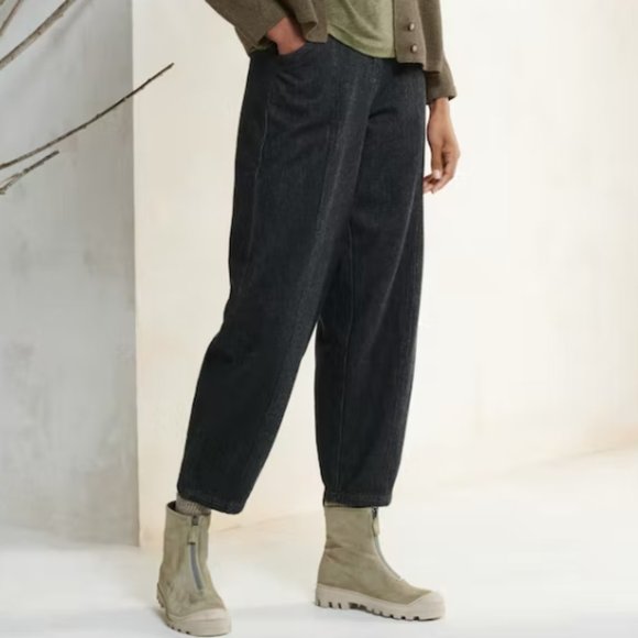 Poetry Cotton Twill Panelled Trousers in Graphite - Picture 4 of 9